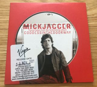 Mick Jagger,  Goodness In The Doorway 3 Track Promo Cd Single Inc Rare