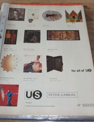 ☆ Rare Peter Gabriel Us Album Press Advert Poster A4 ☆