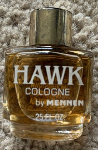 Vintage Hawk Cologne For Men By Mennen.  25 Fl Oz No Box Almost Full