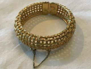 Vintage Pauline Rader Gold Tone Mesh Bracelet