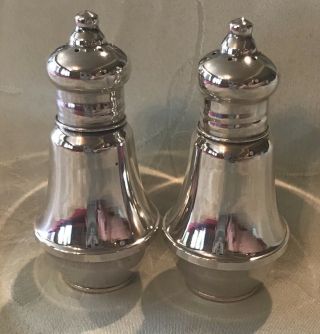 Vintage Duchin Creation Weighted Sterling Silver Salt/pepper Shakers Glass Lined