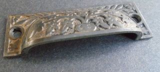 Vintage Eastlake Cast Iron Victorian Drawer Handle / Bin Pull 2