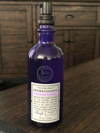 Bath And Body Aromatherapy Lavender Vanilla Smoothing Oil 4oz Rare