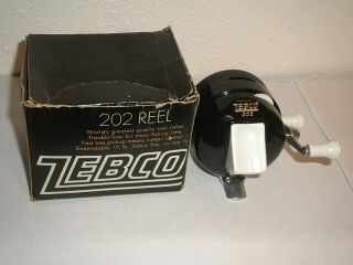 Vintage Zebco 202 Spin Cast Reel With Box