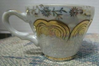 Sterling China Tea Cup & Saucer Japan Vintage Opalescence LUSTERWARE 3
