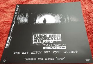 Black Rebel Motorcycle Club Take Them On Y.  Rare Promo Display 12 " X 12  Flat "
