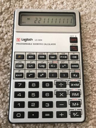 Logitech LC - 604 vintage programmable scientific calculator.  Very rare Taiwan 3