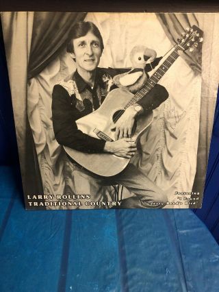 Larry Rollins Traditional Country Lp Rare Signed Indiana Vinyls Record