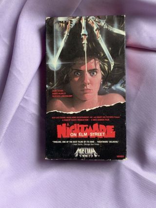 A Nightmare On Elm Street Vhs Tape Media Video 1st Edition Horror Oop Rare