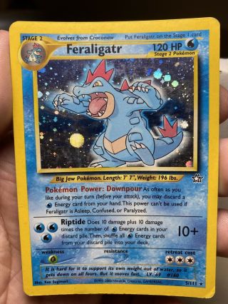 Feraligatr Holo 5/111 Neo Genesis Unlimited Pokemon Card Pl