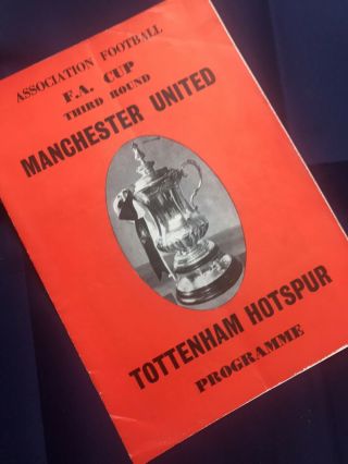 Rare Manchester United V Tottenham Hotspur Fa Cup Pirate Programme 1968