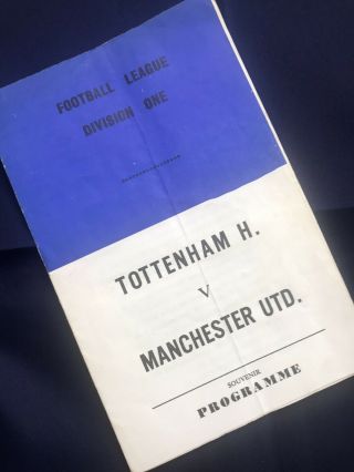 Rare Tottenham Hotspur V Manchester United Pirate Programme 1968
