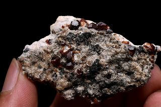 33g Natural Spessartine - Garnet Orthoclase Crystal Rare Mineral Specimen China
