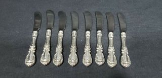 Burgundy By Reed & Barton Sterling Silver Hollow Handle Butter Knife (8)