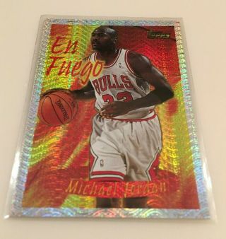1996 - 97 Topps En Fuego Michael Jordan Rare Chicago Bulls Season 