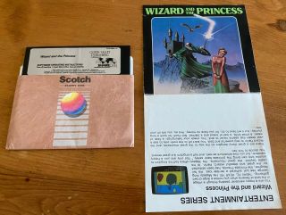 Rare 1985 Wizard And The Princess Apple Ii Computer Game 5.  25 " Floppy Disk