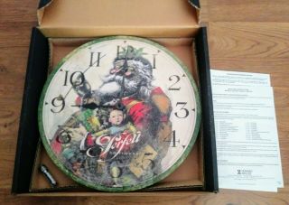 Antique Christmas Clock Howard Miller The Perfetts Hourly Christmas Songs Rare