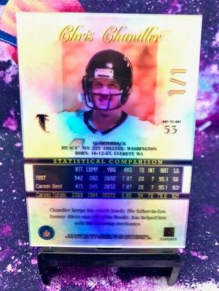 1/1 1998 Topps Gold Label Class One To One Chris Chandler 1/1 Really Rare Sp Hof