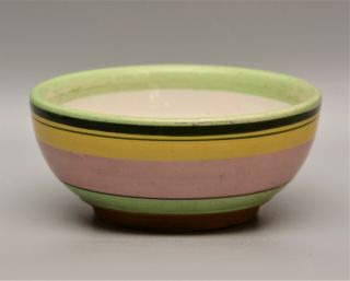 Clarice Cliff Liberty Banded Wilkinson Rare Vitrified Glaze Bowl Art Deco