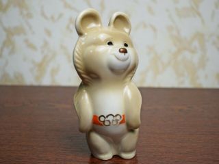 Soviet Olympic Bear Misha Porcelain Figurine 1980 Moscow 3