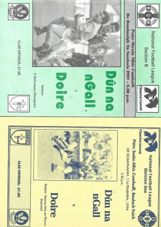 1996 And 97 2 Rare Gaa Football League Matches Donegal V Derry