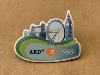 Extremely Rare Ard Zdf London 2012 Olympics Pin Badge Media Television Germany