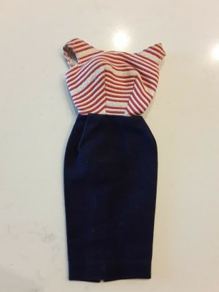 Vintage Barbie Roman Holiday/cruise Stripes Dress 918,  Exc.  Cond.