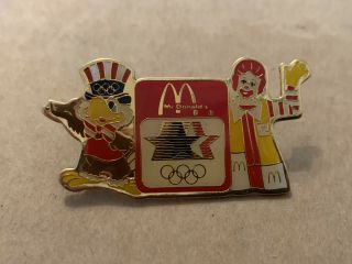 Mega Rare La 1984 Olympics Pin Badge Ronald Mcdonalds Sponsor Los Angeles Mascot