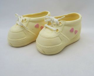 Vintage Hasbro Playskool My Buddy Kid Sister Shoes Off White With Pink Hearts