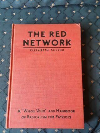 Vintage Rare Hardcover Book The Red Network By Elizabeth Dilling 1934