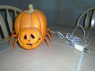 Halloween Spider Pumpkin Light Up Decoration Prop 1995 Rare Htf