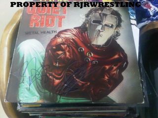 Rare Quiet Riot Signed Metal Health Lp Vinyl By Frankie Banalli & Rudy Sarzo