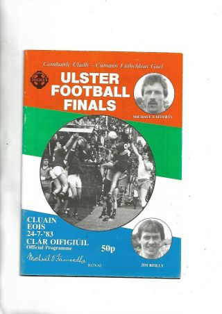 1983 Gaa Football Very Rare Ulster Cup Final Cavan V Donegal At Monaghan