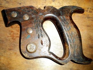 Antique Warranted Superior Eagle Cross Cut Saw Handle (only) Good Cond.