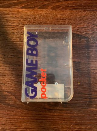 Rare Transparent Clear Plastic Game Boy Pocket Case Oem Gameboy Box European