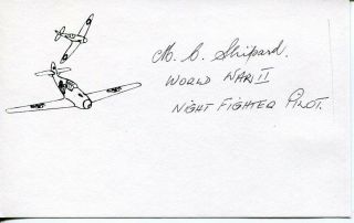 Mervyn Shipard Raaf Wwii War Night Fighter Pilot War Ace Rare Signed Autograph