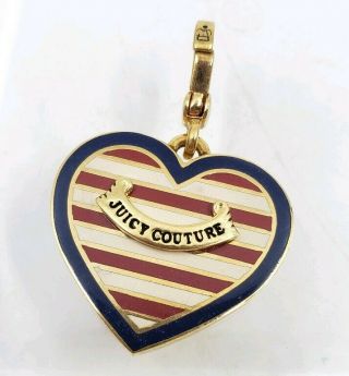 Juicy Couture Rare American Flag Heart Charm Retired