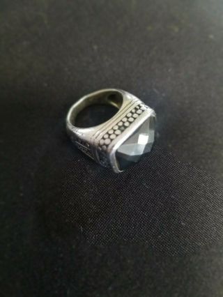 Vintage Sterling Silver And Black Onyx Ring Size 5