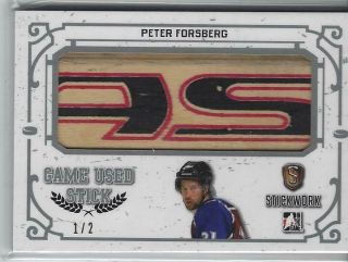 Rare Peter Forsberg 2017 Leaf Itg Stickwork Game Sticks Silver 1/2