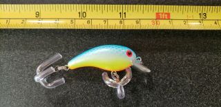 Vintage Cordell Big O Fishing Lure Baby Blue Scales/yellow Sm.