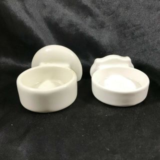 Antique Porcelain Circle White Wall Mount Soap Dishes