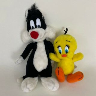 Rare Vintage 90s 1991 Looney Tunes Warner Bros Sylvester Cat Tweety Bird Plush