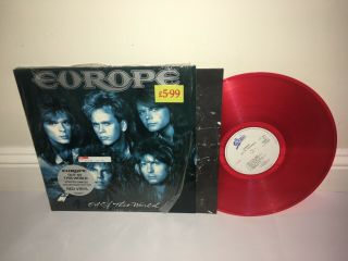 Europe Out Of This World Lp & Inner Epic Cbs 1988 Red Vinyl Uk 1st Ex,  /ex,  Rare