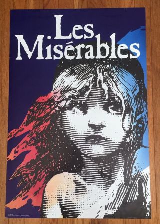 Rare Vintage 1986 Les Miserables Broadway Poster - London,  Uk - 20”x30”