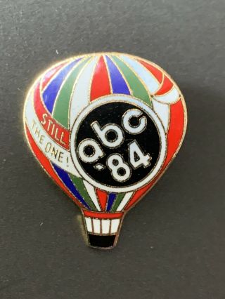 Very Rare La 1984 Olympics Pin Badge Abc Tv Media Hot Air Balloon Los Angeles