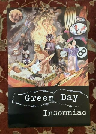 Green Day Insomniac Rare Promotional Poster From 1995