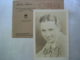 Antique Hollywood Photo Charles Buddy Rogers