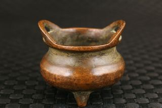 Rare Chinese Old Bronze Buddha Collectable Incense Burner