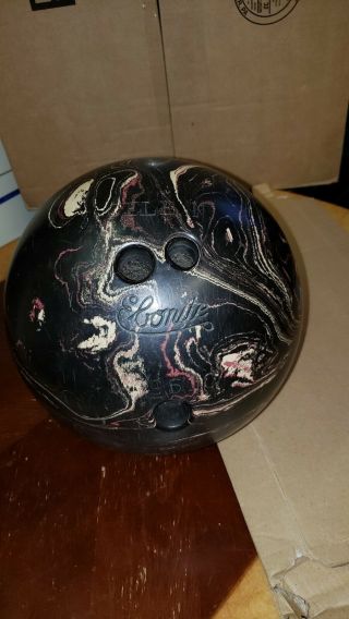 Vintage Ebonite Bowling Ball Marble 16 Lbs