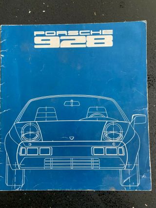 Very Rare Porsche 928 Model Range Sales Brochure 1980s